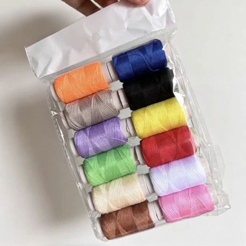 清仓彩色手缝衣线 袋装402线 缝补DIY手工缝纫* 线针线包Sewing Thread, Household Multi-Color Electric Sewing Machine, Hand Se