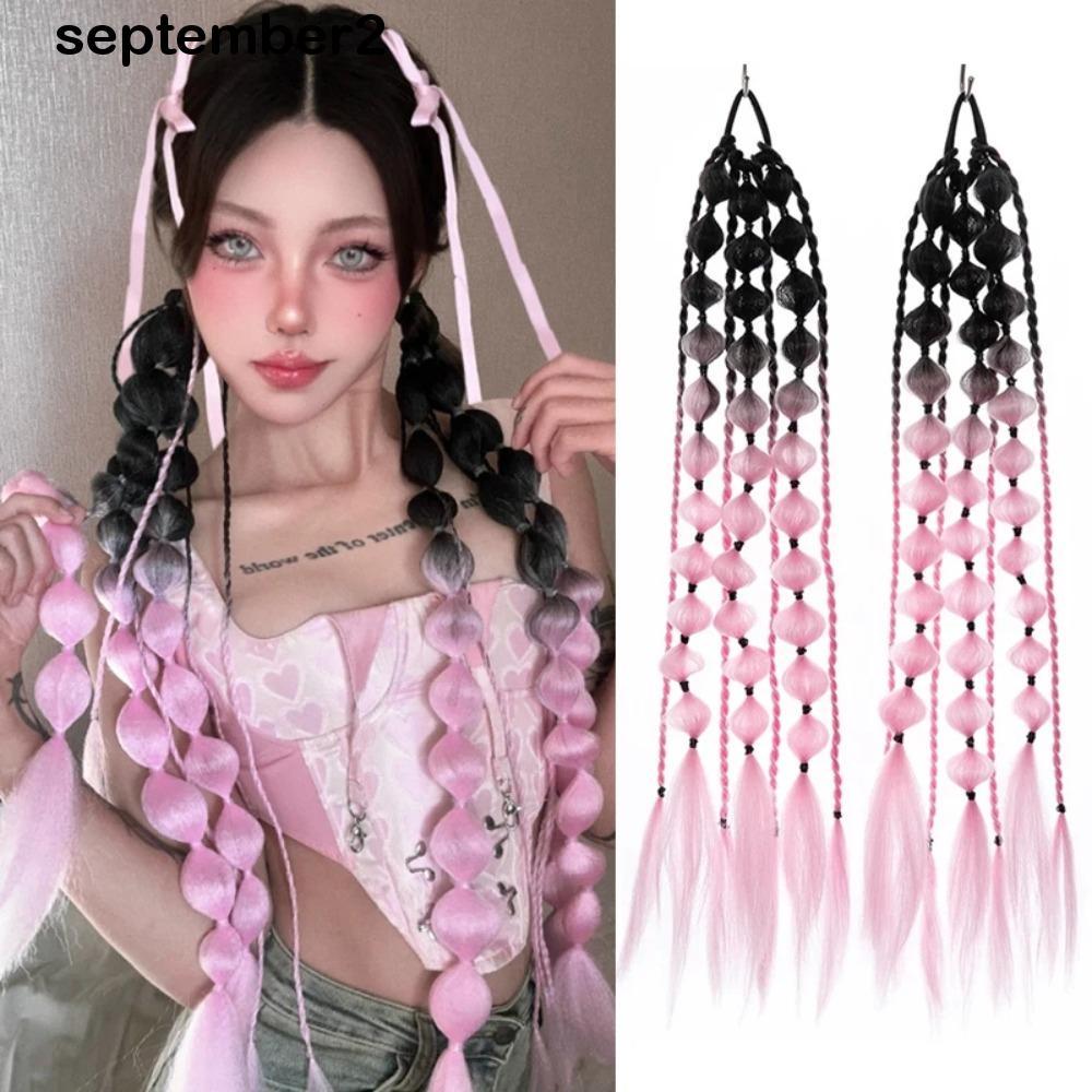 SEPHL Bubble Jumbo Braid, Lantern Braid Ponytail Extension Twist Braid Bulk, Hairpiece Handmade bện 