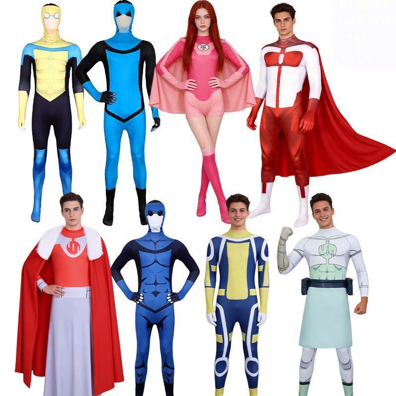 Trang phục cosplay siêu anh hùng, bộ đồ liền thân của Omni-Man, Halloween.