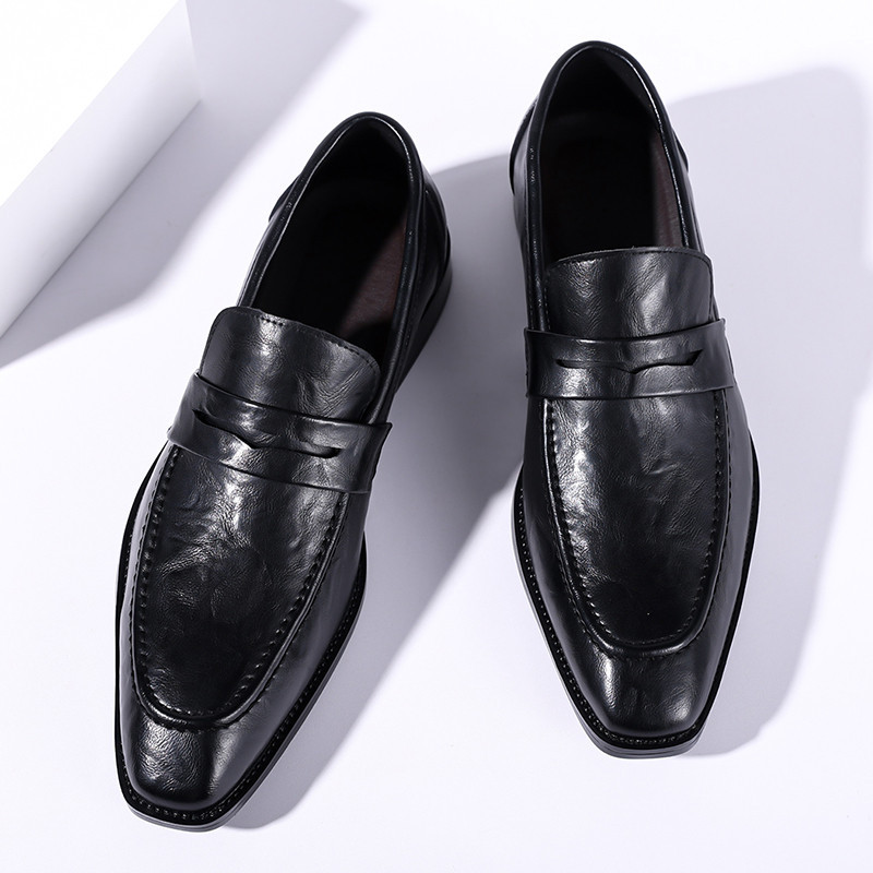 Nam Da Thật Slip On Penny Loafers Trang Phục Công Sở Trang Phục