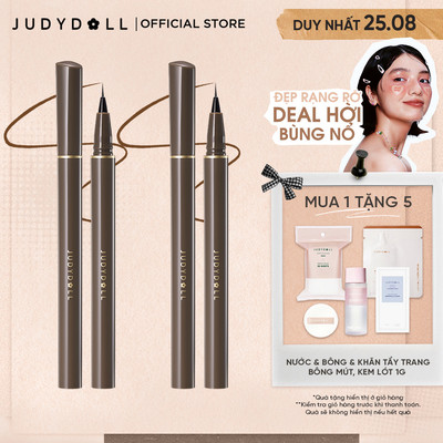 [Combo 2] 2 Bút Kẻ Mắt Nước JUDYDOLL Slim Liquid Eyeliner Dạng Lỏng Siêu Mảnh 0.014mm Lâu Trôi Không Lem Chống Nước Trang Điểm Mắt 0.4g