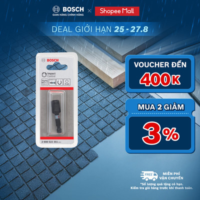 Đầu bắn tôn - Đầu chụp có nam châm Bosch bằng thép