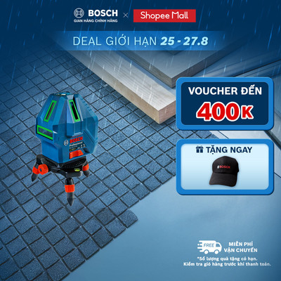 Máy cân mực laser Bosch GLL 50-15 XG – Laser tia xanh, bền bỉ, chuyên nghiệp