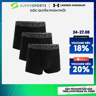 Đồ Lót Nam Under Armour Performance Cotton 3Inch - Đen - 1383891-001