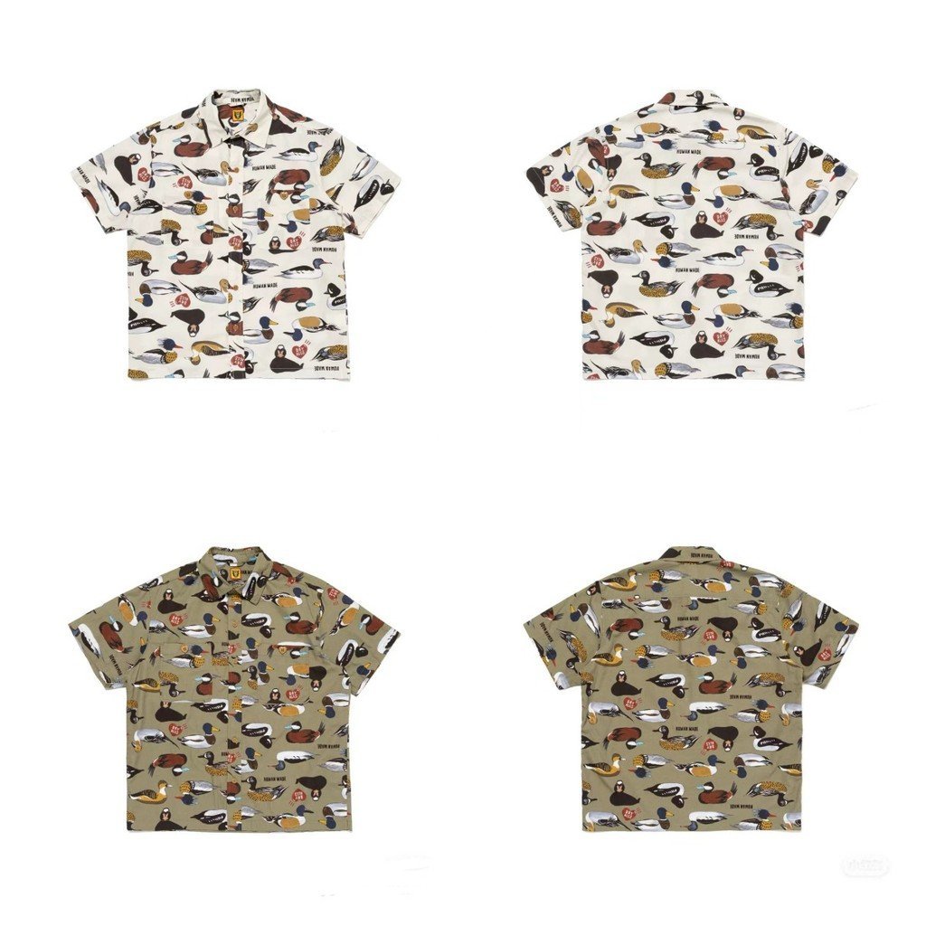 JE7M HUMANE Japanese-style all-over print co-branded short-sleeve shirt American retro Hawaiian shir