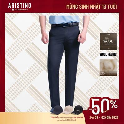 Quần Âu Nam Chất Liệu Sợi Wool Giữ Form Bền Màu Aristino Business Regular Fit 1TR0030S1