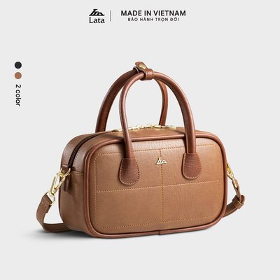 Túi Lata (Thời trang nữ form hộp phối viền chỉ size 23 - Túi đeo chéo da HN140)