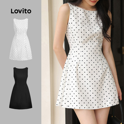 Lovito Đầm Mùa Hè Dáng Suông Phong Cách Hàn Quốc Thanh Lịch Dành Cho Nữ LK3AD373
