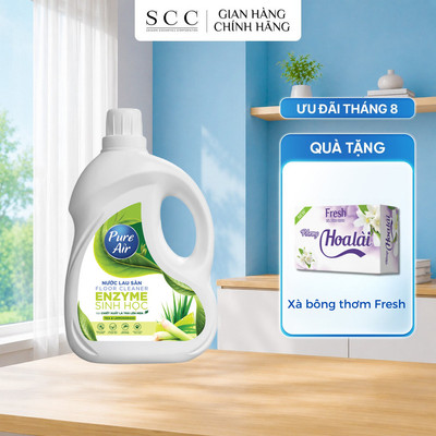 Nước Lau Sàn Enzyme Sinh Học Pure Air 2,3L - Chiết Xuất Lá Trà Lên Men Hỗ Trợ Làm Sạch Khử Mùi