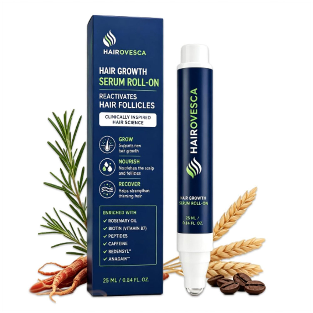 HAIROVESCA Hair Growth Serum Roll‑on Easy‑Application Roller Hair Serum