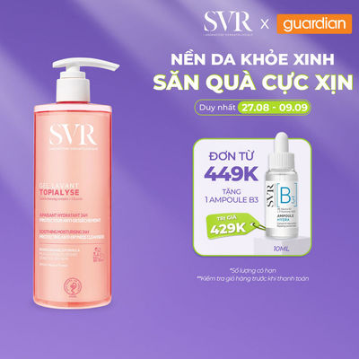 Gel rửa mặt không xà phòng cho da khô, nhạy cảm SVR Topialyse Gel Lavant 400ml