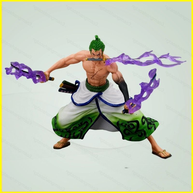 YT3 One Piece Roronoa Zoro Enma Pose Nhân Vật Hành Động Ba Thanh Kiếm Phong Cách Wano Country PVC An