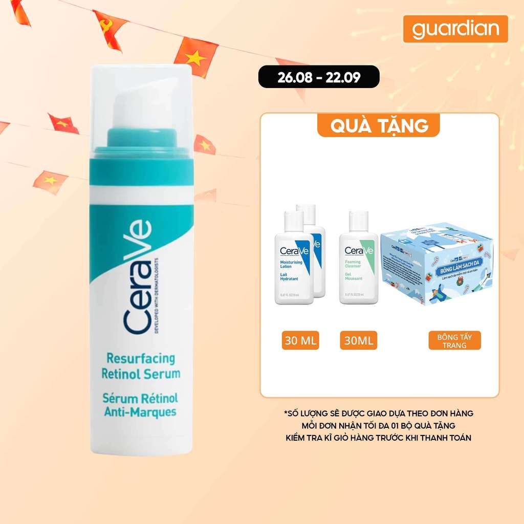 Tinh Chất Serum Retinol Giúp Làm Mờ Thâm Mụn CeraVe Resurfacing Retinol Serum 30Ml | Guardian Việt N
