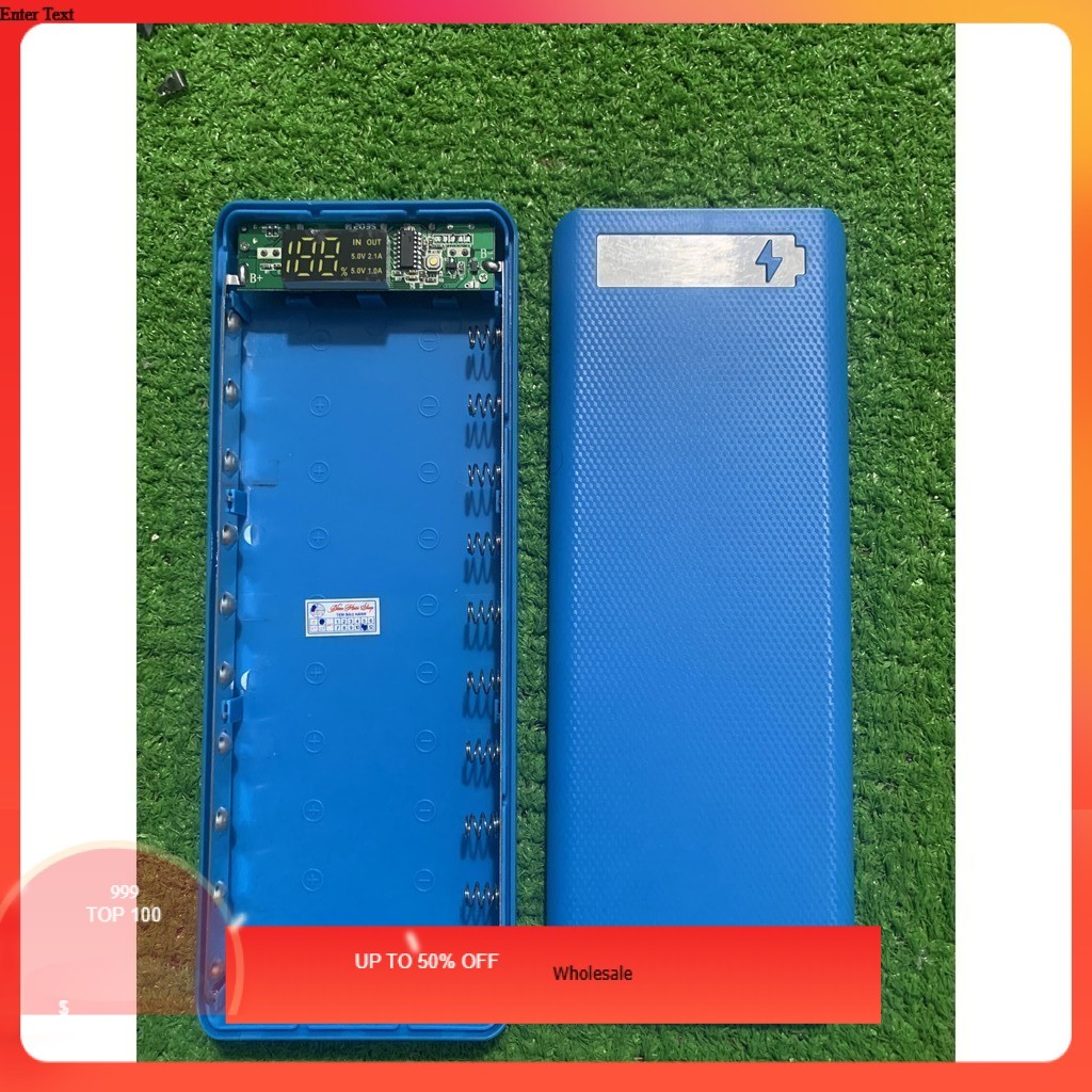Mạch sạc dự phòng 5V2.1A + Box sạc dự phòng 10 cell M10 5V2A  màn hình Led