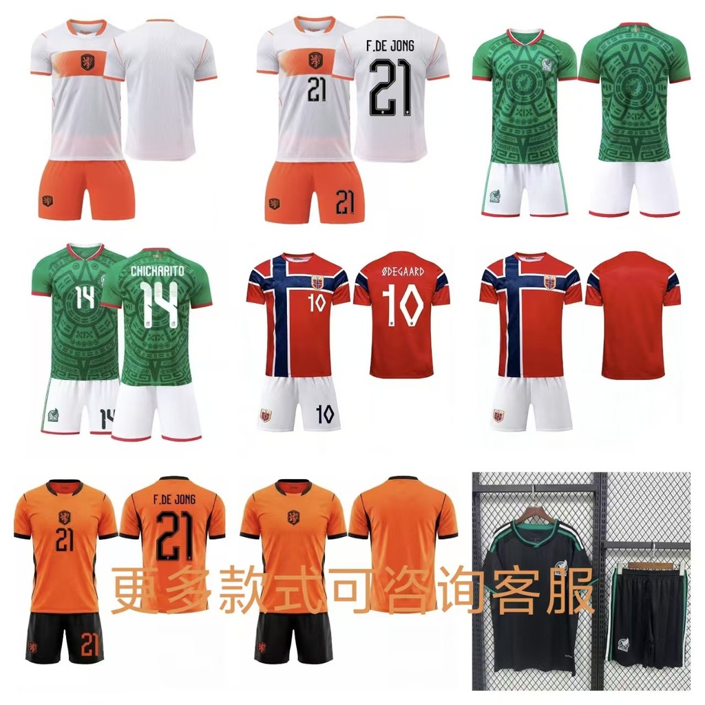 Na Uy Holland Forest Suit Đội tuyển quốc gia Bóng đá ngắn tay Na Club Đức Mexico Phong cách mới Bóng