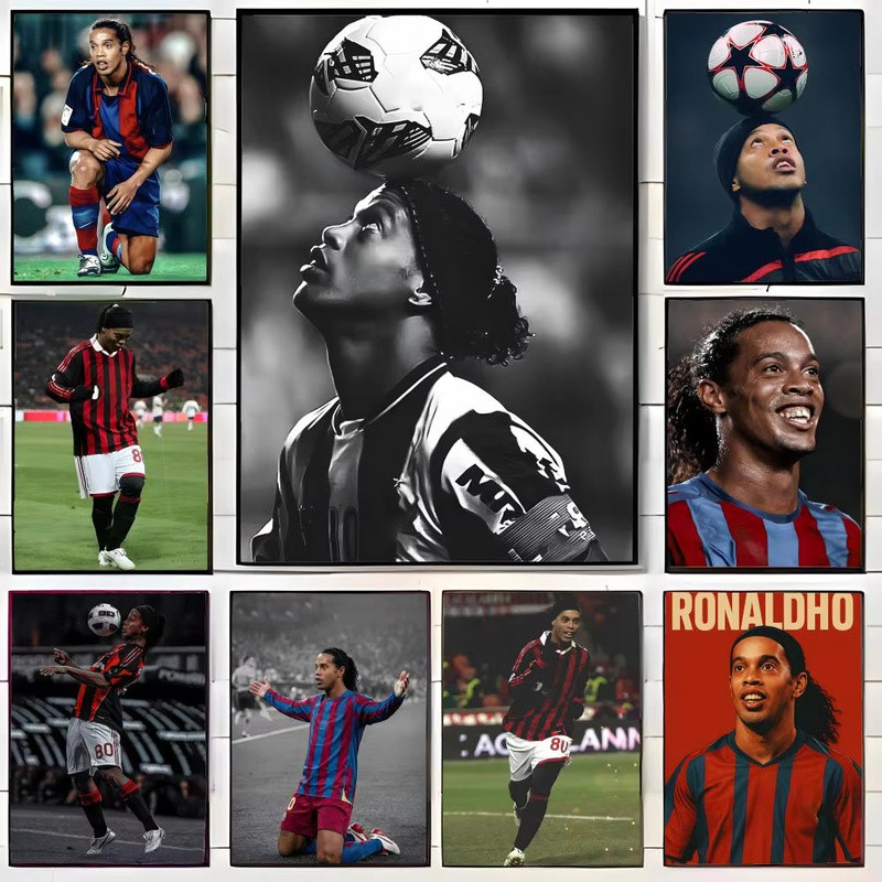 Ronaldinho Poster Wall Art Print Decorative Mural Home Decor Gift Unframed