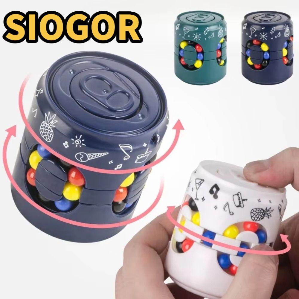 SIOGOR Xoay Bóng, Nhựa Ngón Tay Gyro Soda Có Thể Fidget Đồ Chơi, Xoay Bóng Ngón Tay Spinner Gyro