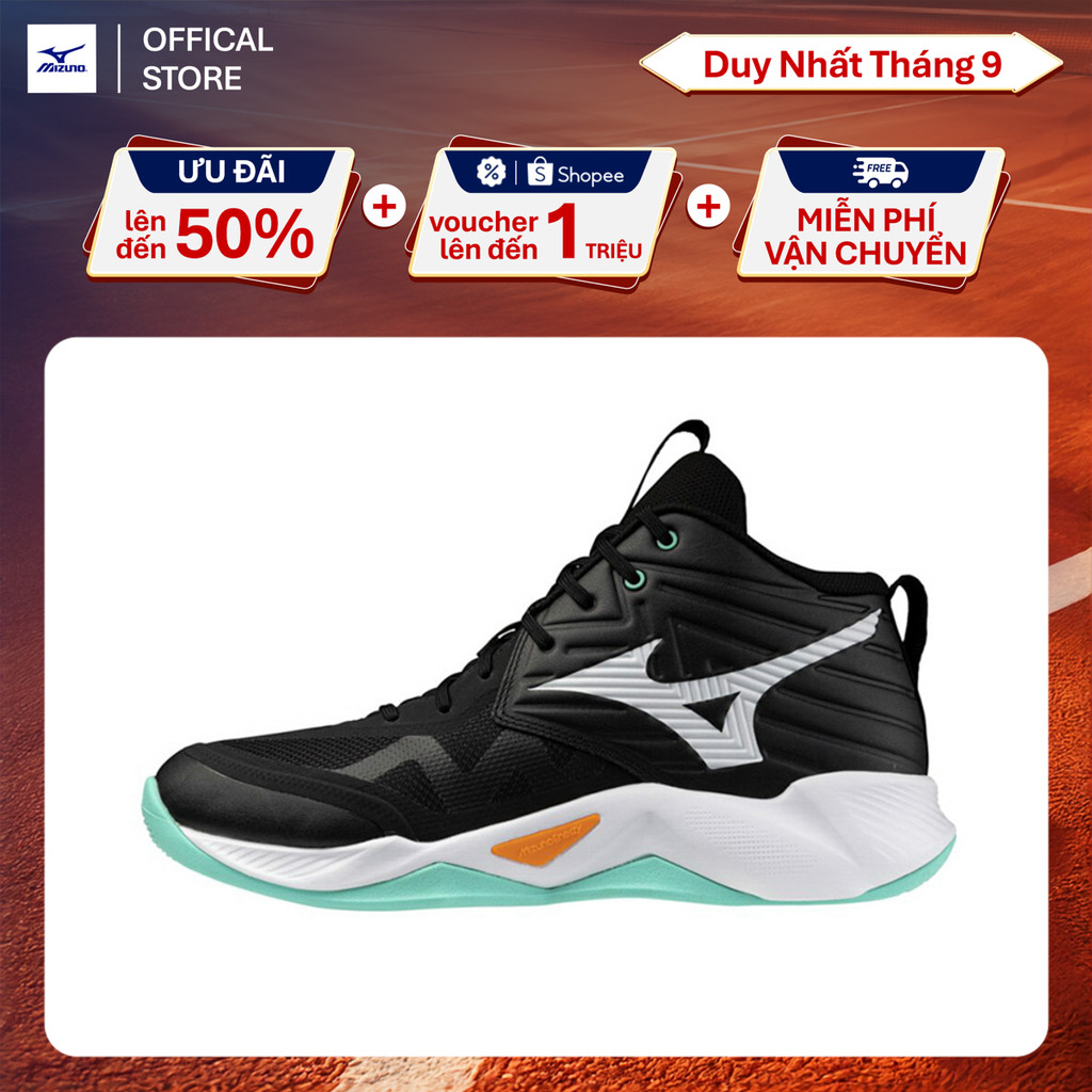 Giày Bóng Chuyền Mizuno Wave Momentum Pro Mid - Đen - V1GA254512