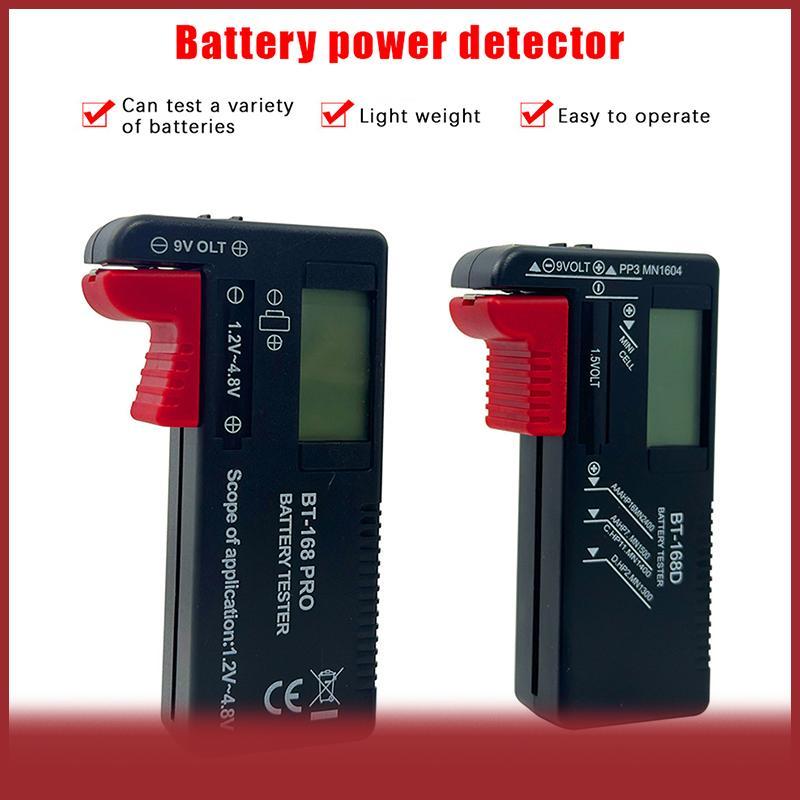 COD BT-168D Pin Tester phổ kỹ thuật số LCD Tester AA AAA CD 9V 1.5V nút di động điện áp pin điện áp 