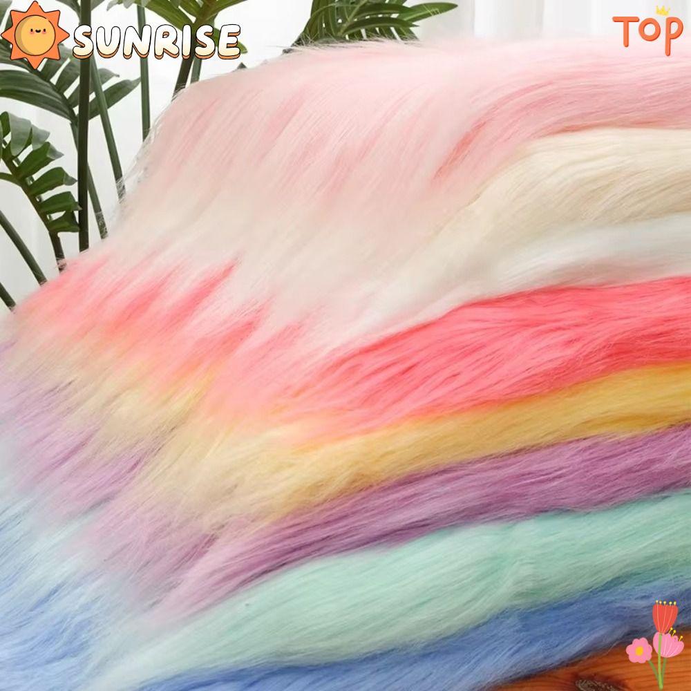 SUNRISE Vải lông giả dài, Vải lông giả dài 9cm 25x45cm, Phụ kiện may vá Chất liệu làm vải tóc dài mà