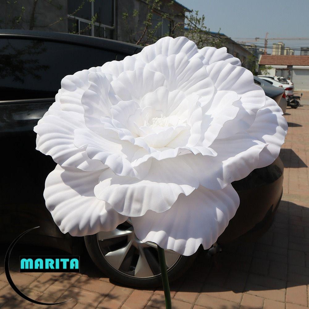 MARITA Mô Phỏng Hoa Mẫu Đơn, Hoa Mẫu Đơn Nhân Tạo 40 / 50cm Khổng Lồ, Màn Hình Cửa Sổ PE Hoa Giả Đạo