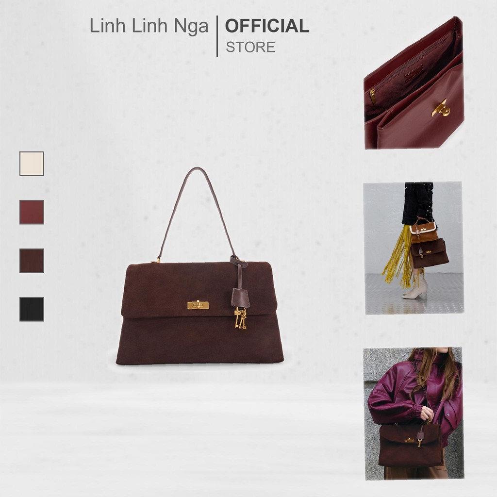 Túi С&Κ Kerry Recycled Suede Top Handle Satchel Bag - CK2-20782514 chính hãng đủ bill