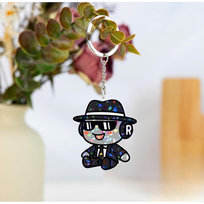 Móc khoá Roblox Forsaken Chance Forsaken Keychain, Video Game Lover, Chance Team Killer Acrylic Keyc