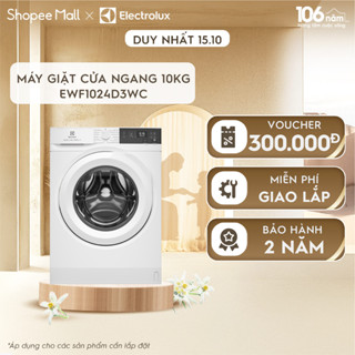 [Mới] Free giao lắp - Máy giặt cửa ngang Electrolux 10kg UltimateCare 300 - Trắng EWF1024D3WC