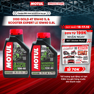 Combo Dầu nhớt xe Máy MOTUL 3100 GOLD 4T 10W40 1L và xe tay ga SCOOTER EXPERT LE 10W40 0.8L