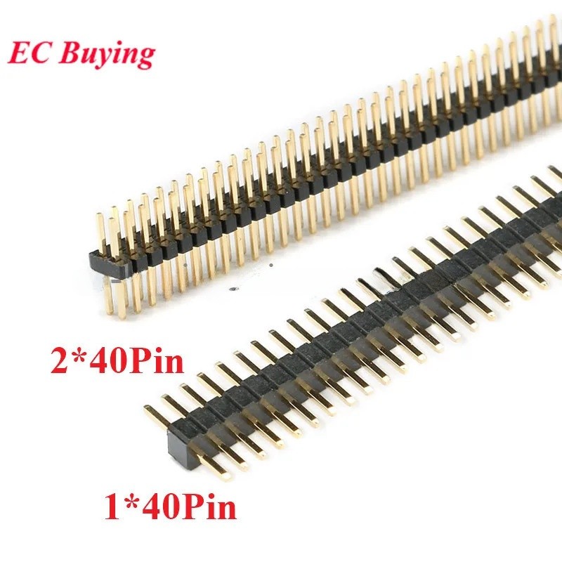 EC buying 10 Cái / lốc 1.27 Mm 1 * 40 2 * 40 Pin 40Pin Header Nam Pitch Nam Đơn / Đôi Hàng Pin Heade
