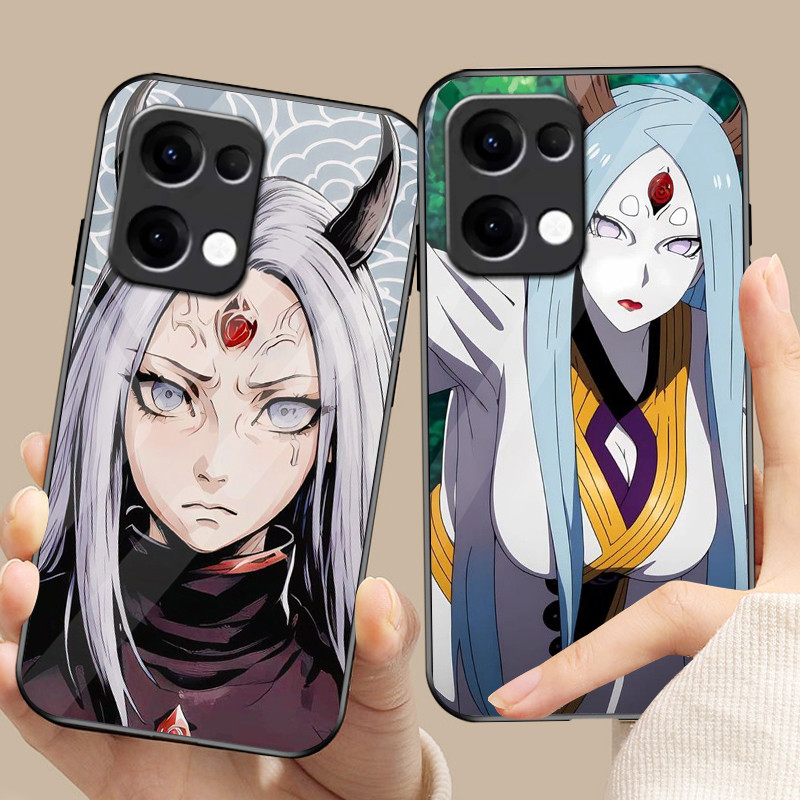 Ốp Điện Thoại Thủy Tinh naruto Kaguya Otsutsuki Cho Oppo A54 A74 4G A79 5G A94 A3X Reno 11 12 13 11F