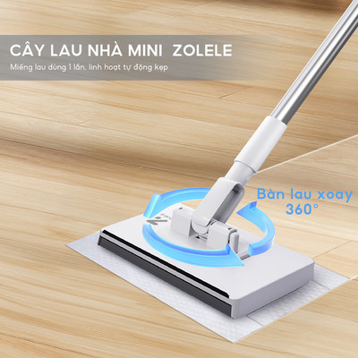 [LIVE] Cây lau kẹp khăn đa năng, cây lau nhà lười dùng 1 lần dùng lau bụi mịn các bề mặt DM02 DM03 Zolele