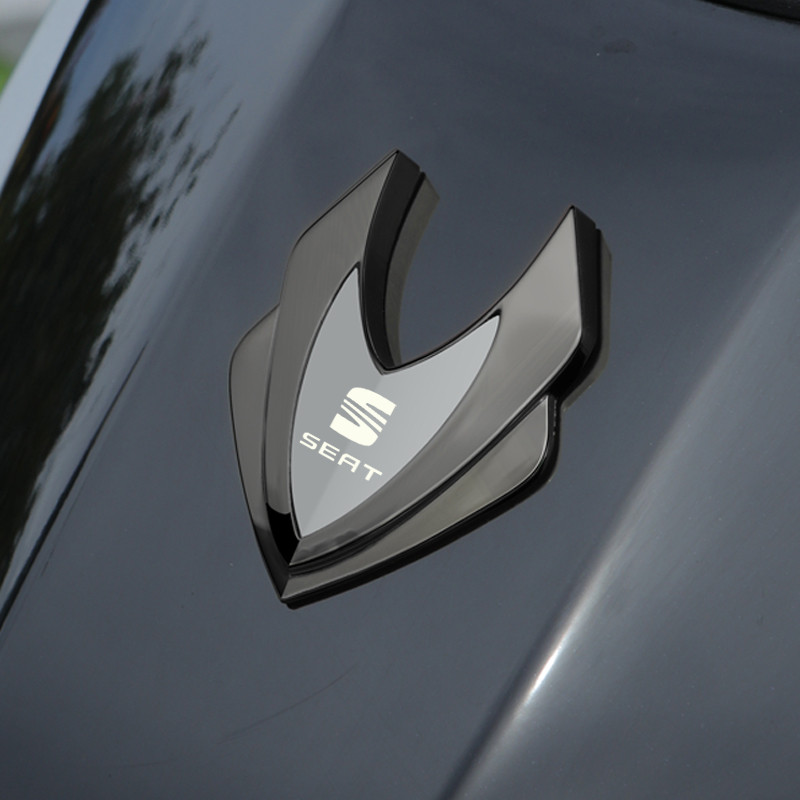 Xe Mạ Kim Loại 3D Dán Xe Ô Tô Phụ Kiện Trang Trí Tự Động Miếng Dán Cho SEAT ARONA FR Ibiza leon Face