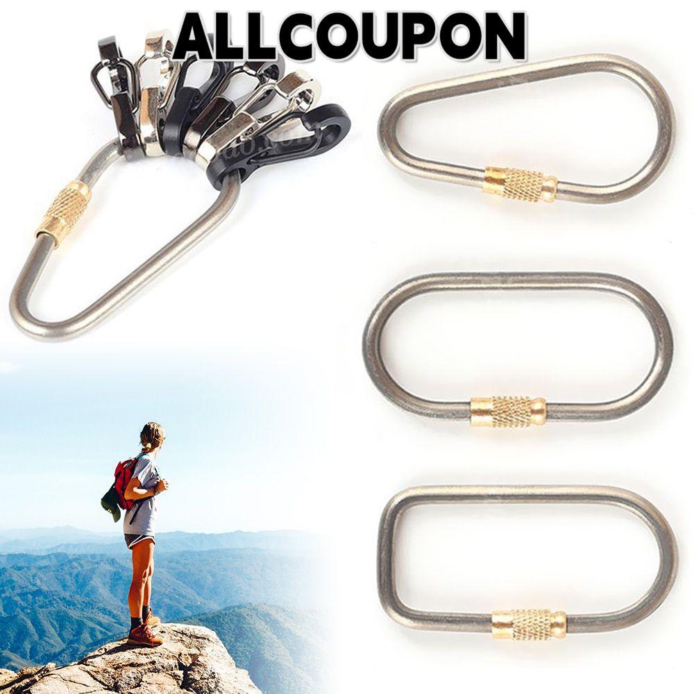 ALLCOUPON 2 chiếc Khóa ba lô Mini EDC Tool Di động Cắm trại ngoài trời Carabiner