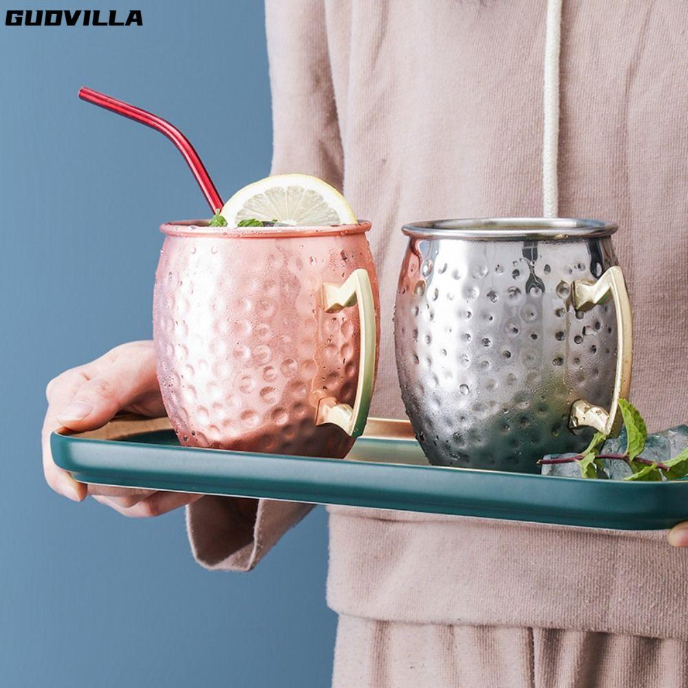 Cốc điểm búa GUDVILLA, Cốc cốc Mule Moscow 500ml, có tay cầm đinh tán chắc chắn Búa mịn dày Moscow M
