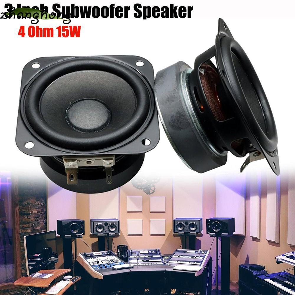Loa trầm vuông ZHANGHONG Bass, Loa siêu trầm 2 inch 3 inch 4 Ohm 15W, Loa nắp lồi Loa kệ sách DIY