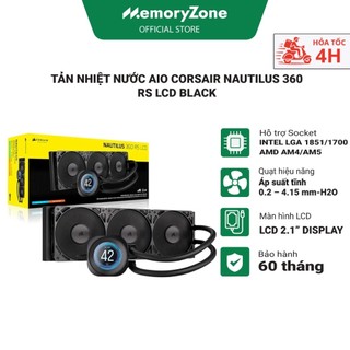 Tản nhiệt nước AIO Corsair NAUTILUS 360 RS LCD - Bảo hành 60 tháng chính hãng