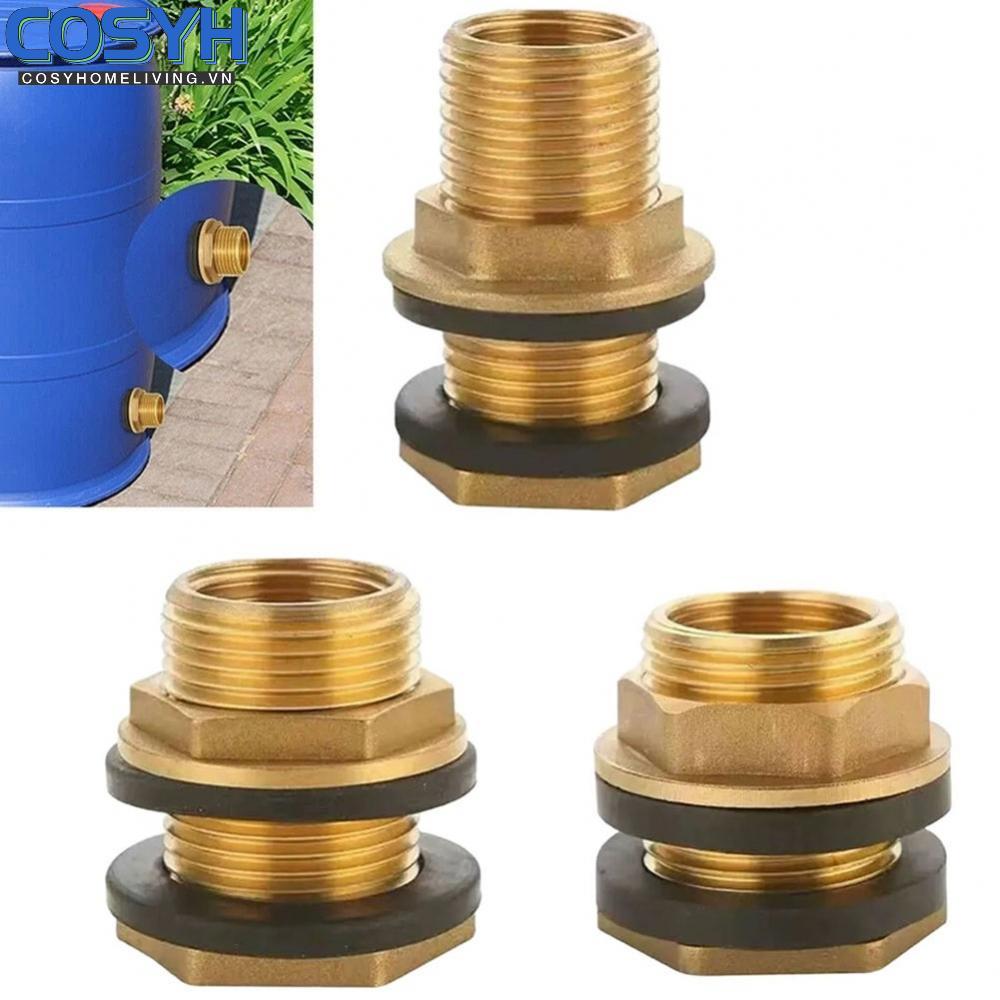 <cosyh>Brass Water Tank Connector Robust Brass Material Aquarium Pipe Connector