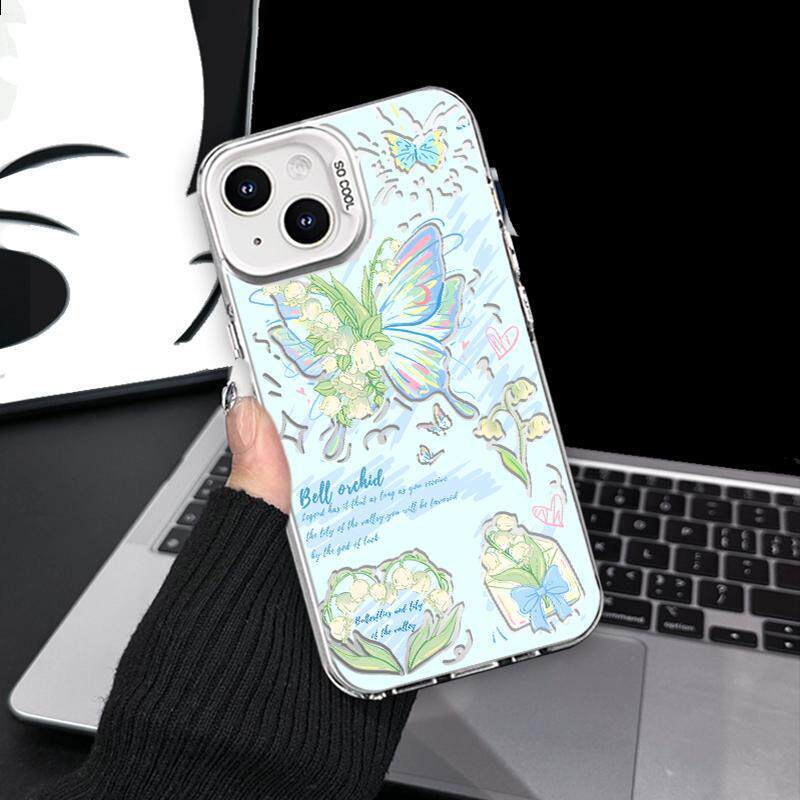 Lily of the Valley Butterfly Thích hợp cho 13 Vỏ điện thoại Apple 15promax iphone14 One Plus 12 Redm