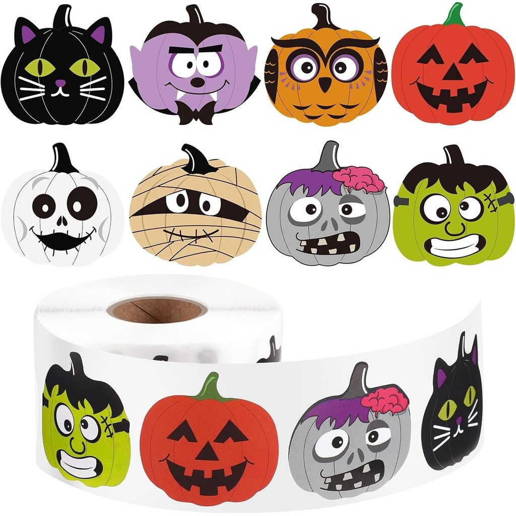 500 Miếng Halloween Hoạt Hình Hình Đảng Dán Quà Tặng Niêm Phong Dán Quà Tặng Dán Kẹo Bao Bì Trang Tr