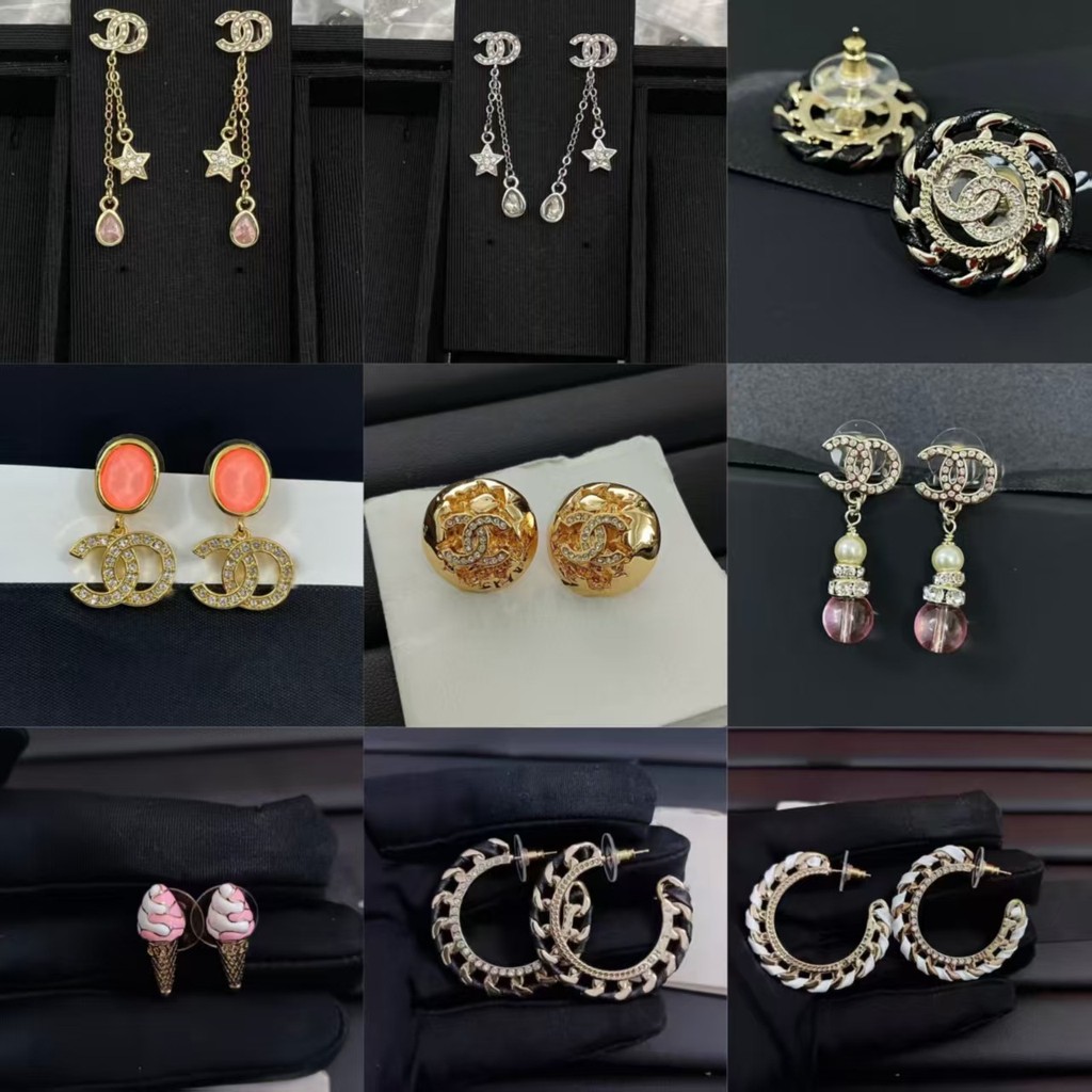 Bông tai Chanel Bông tai Chanel Bông tai Chanel Bông tai Camellia Chanel Cao cấp Đôi c Bông tai chất