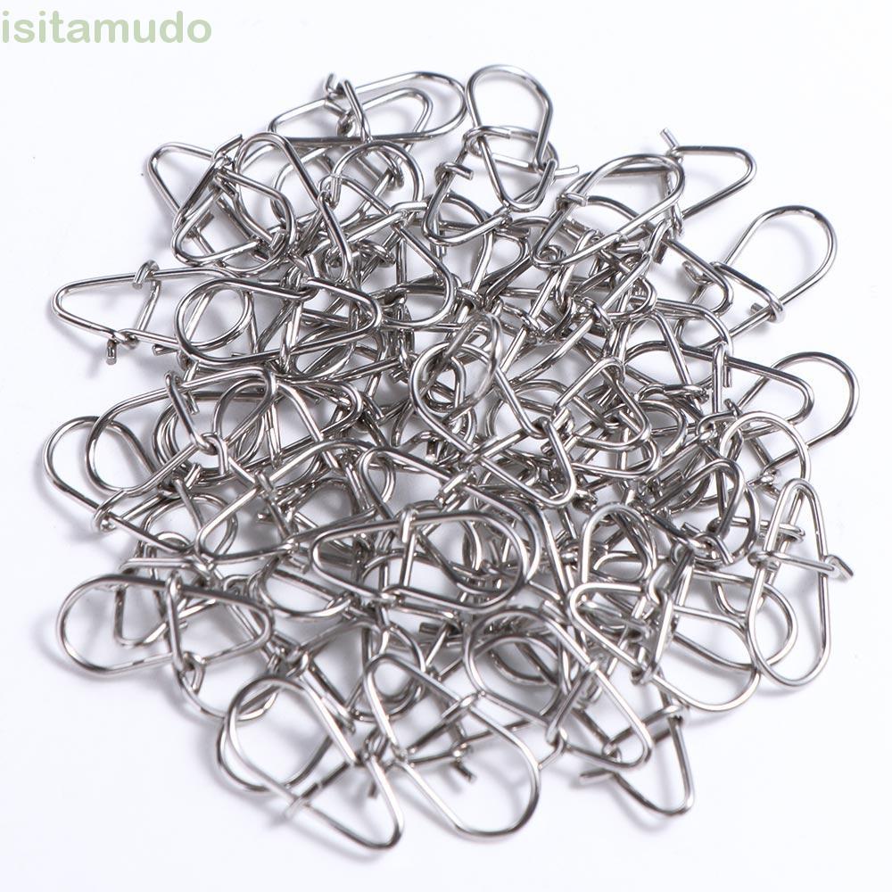 ISITAMUDO Mồi Câu Cá Kết Nối 100 Chiếc 00 # -3 # Câu Cá Pesca Cá Dụng Cụ Khóa Snap Kết Nối Câu Cá Mó
