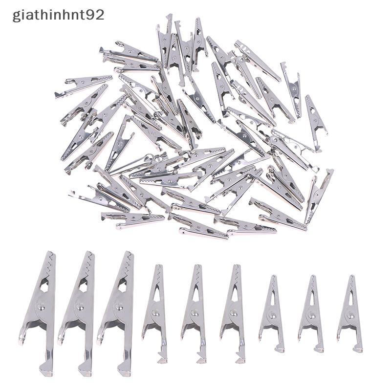 New 50Pcs Mini Alligator Clip Mini Bạc Kim Loại Alligator Clip 28Mm 35Mm 45Mm Cho Điện Thử Nghiệm Ch