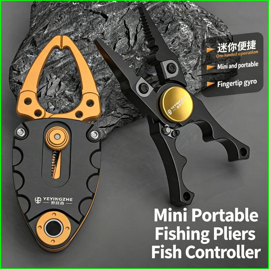 PS1 Mini Fish Catcher Dụ Kìm Bộ Micro Đa Năng Hợp Kim Nhôm Mini Kìm Câu Cá SP1