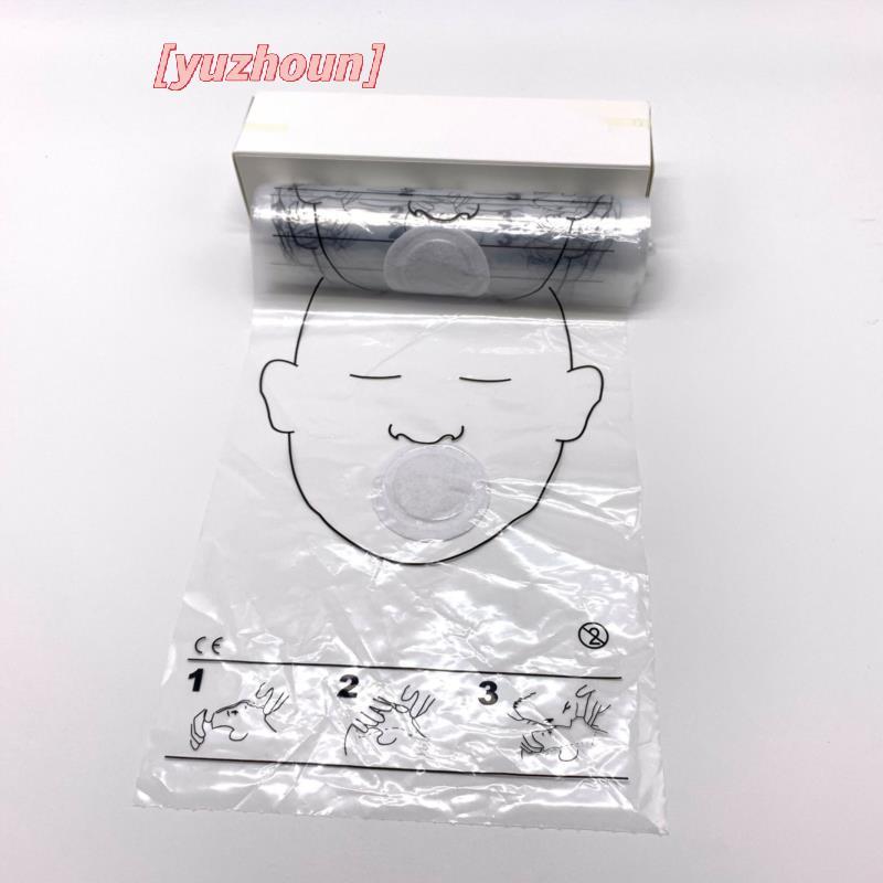[yuzhoun] 36 Cái / Cuộn Mặt nạ hồi sức CPR Tấm chắn mặt CPR cho Bộ sơ cứu huấn luyện CPR