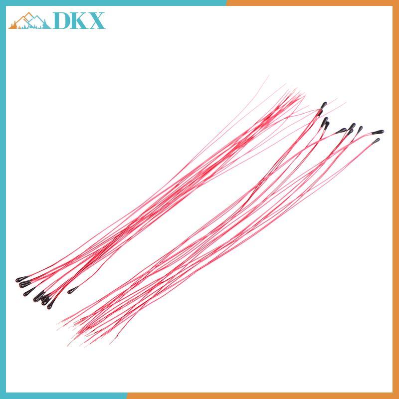 DKX 10 CÁI Điện trở nhiệt điện trở NTC MF52B 10K 100K Dây đeo đầu dò B3470 B3380 B3950 B3435 B 4250 