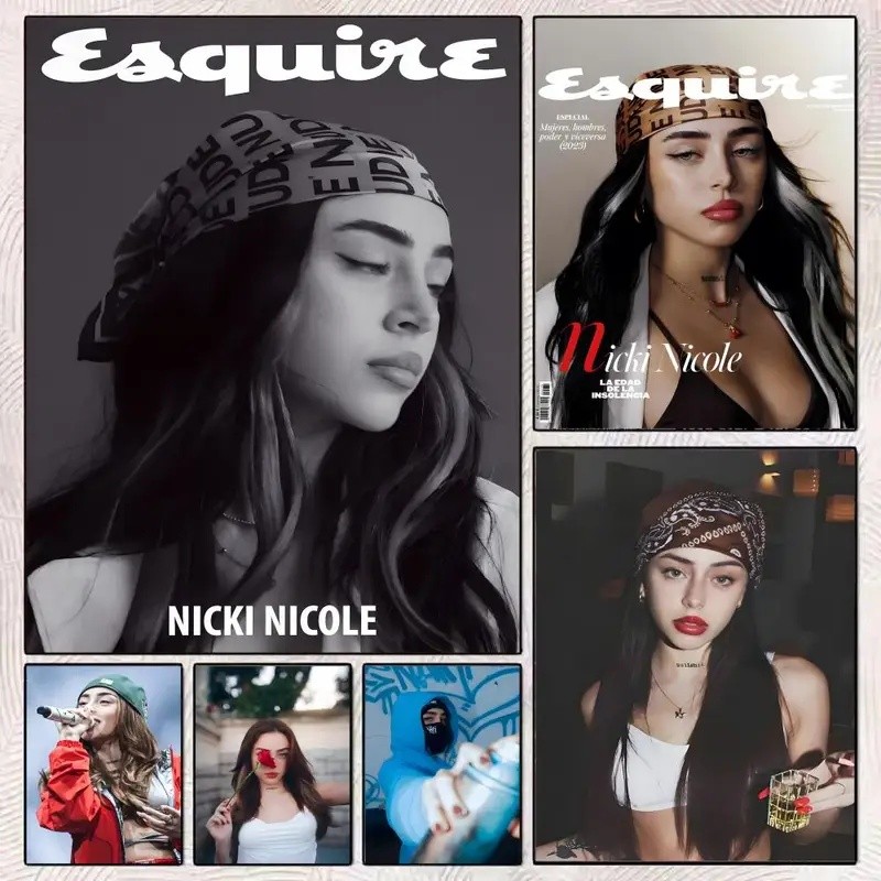 IAGK Ca Sĩ N-Nicki Nicole Tranh Thư Pháp Bền Tranh Canvas Poster Treo Tường Trang Trí Nội Thất Tranh