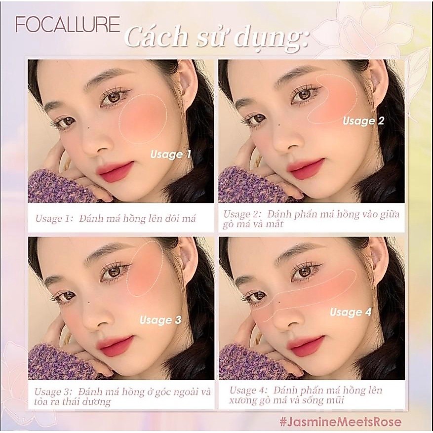 Ảnh 5 của Phấn má hồng FOCALLURE mềm mịn, bền màu, lâu trôi, dễ sử dụng, không gây bết dính 3.7g FA-235
