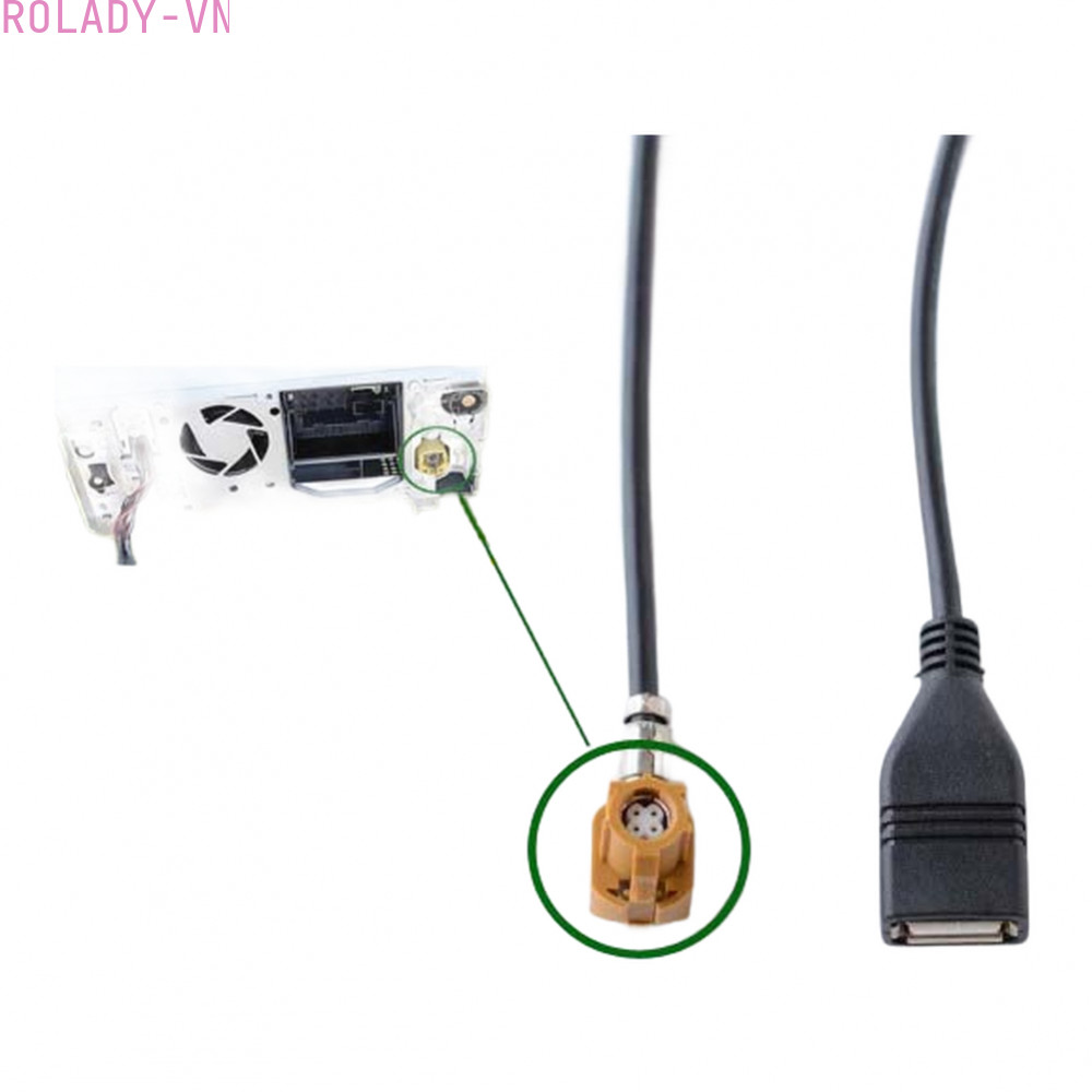 #ROYALLADY#95cm Black USB Cable with LVDS H Angle Connector for PCM3.1 RCD510 RNS315 MIB682