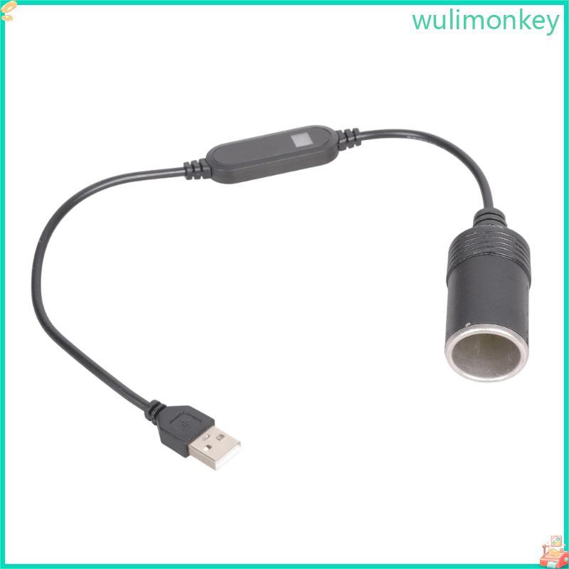 WU USB 5V3A Đến 12V Xe Bật Lửa Ổ Cắm Adapter Cho Bảng Điều Khiển Camera Thiết Bị Ô Tô Dây Nguồn